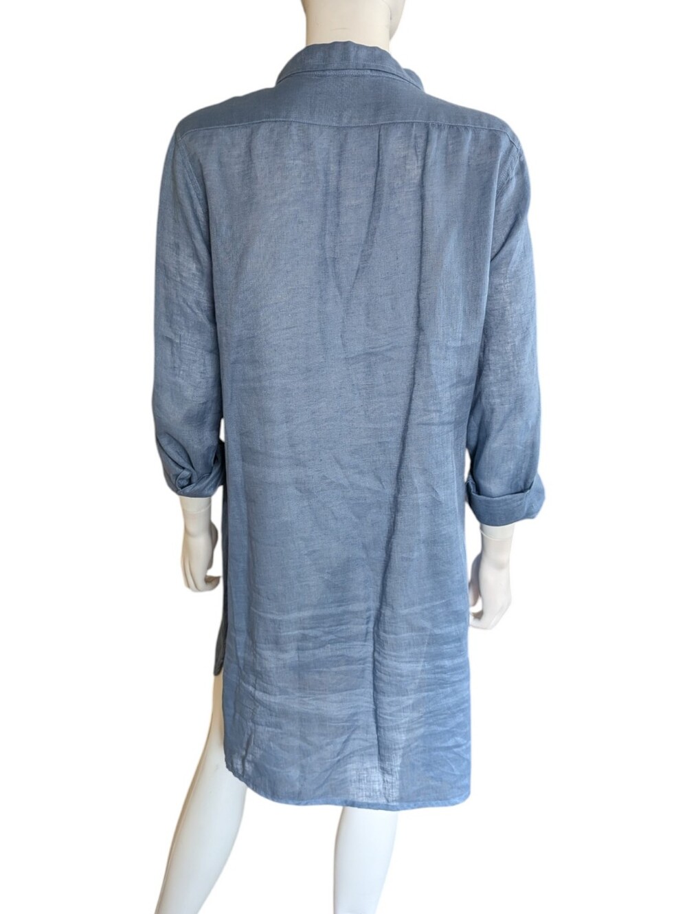 CP Shades Sky Blue Linen Button-Up Top - Picture 4 of 9
